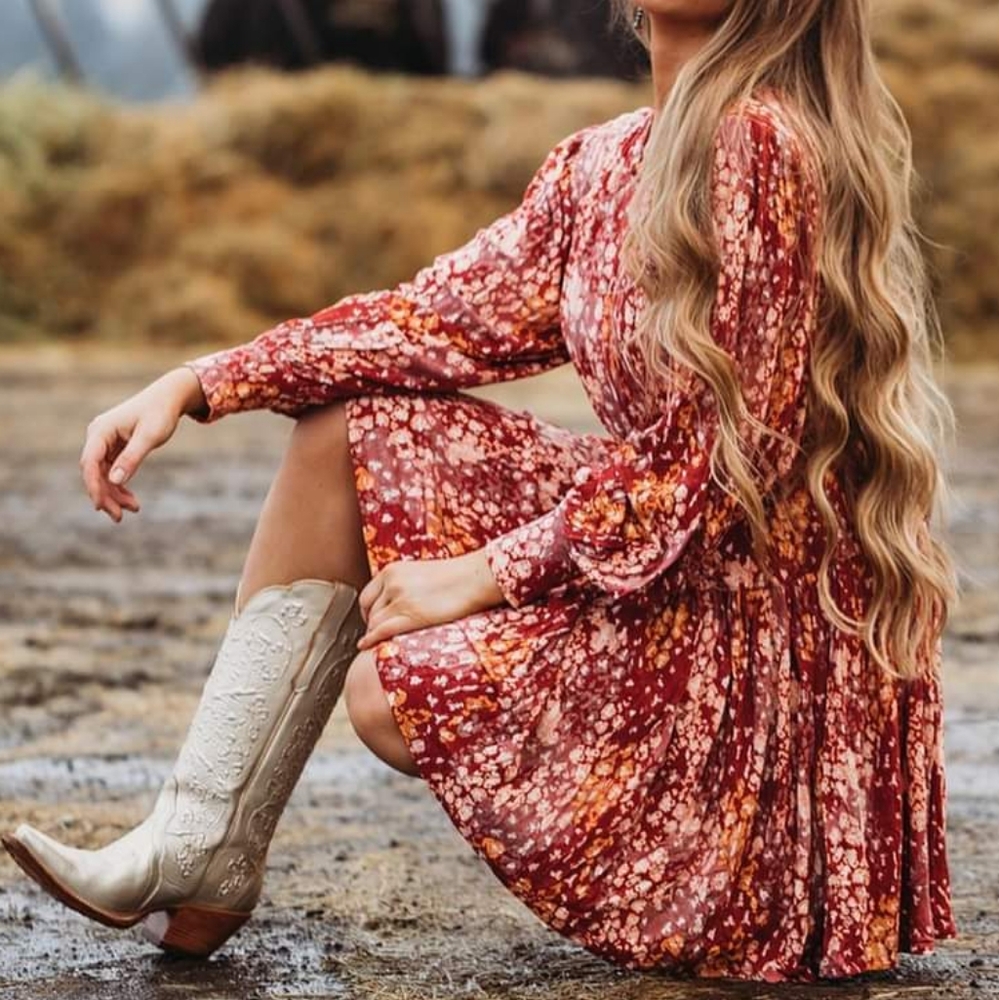 Free People Heartbeats Mini Dress Red